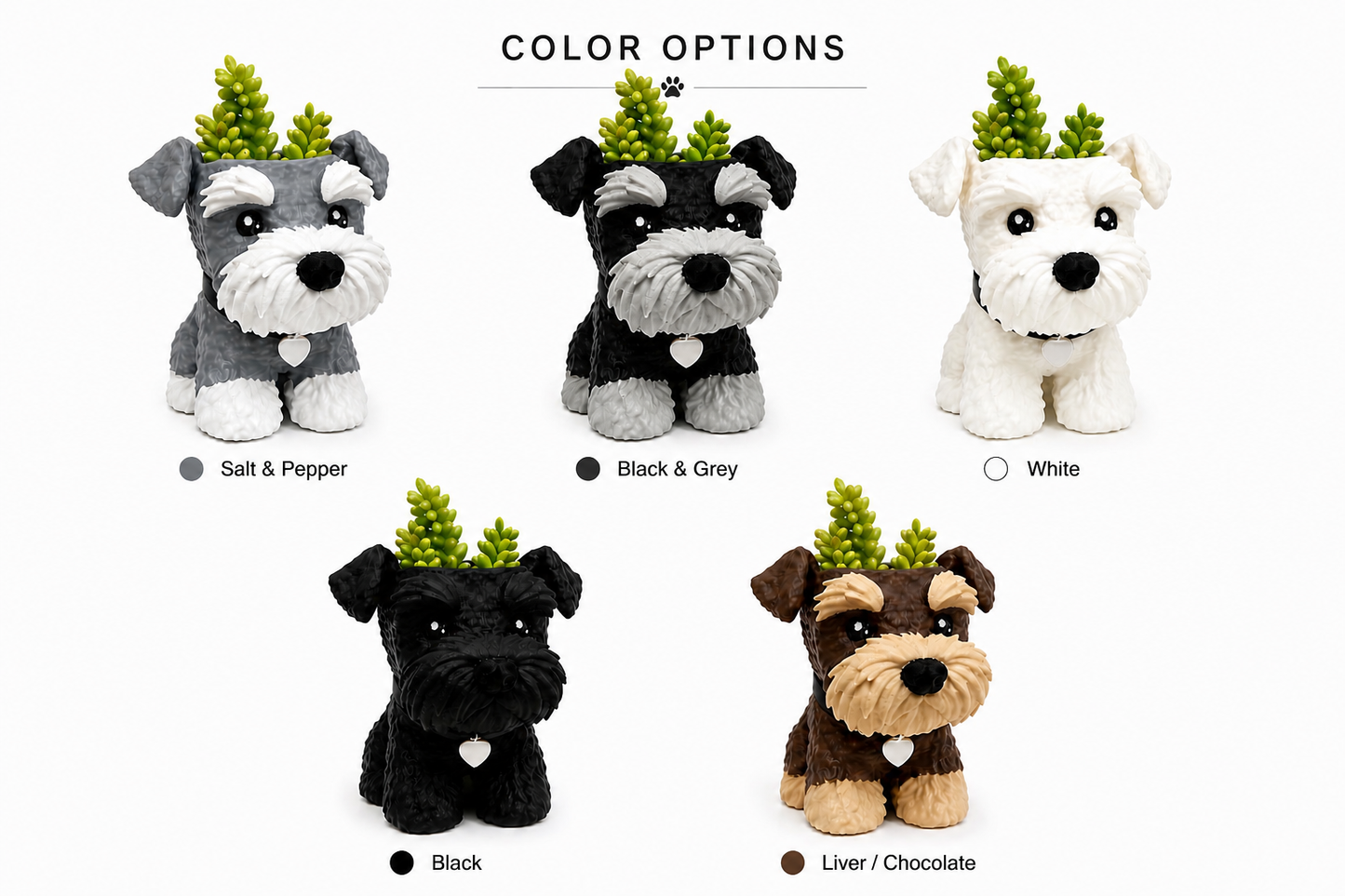 Custom Schnauzer Succulent Planter