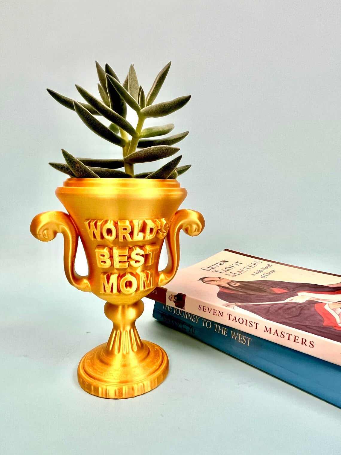 Custom trophy planter, Personalized Trophy, Desk decor, Personalized gift