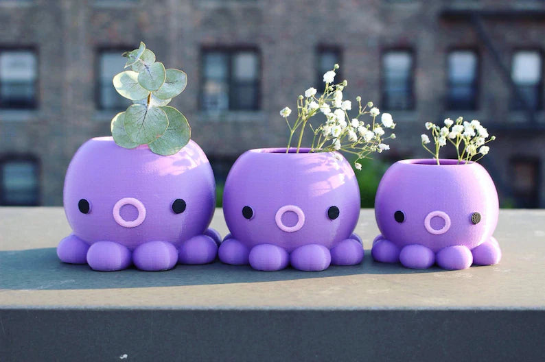 Octopus Planter, Office Decor, Desk Decor, Succulents, Air-plants