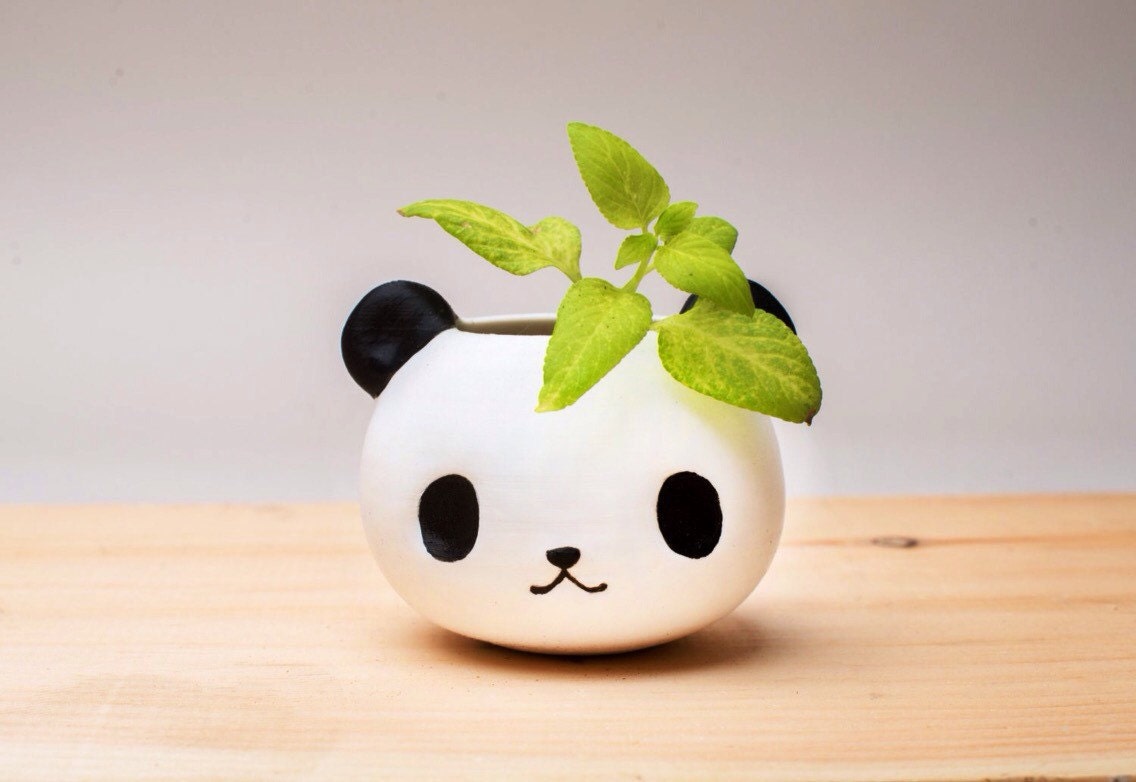 Panda Planter, Panda gifts, Father's Day Gift,  panda decor, bear planter Panda bear, Papa Bear, Holiday Gift, Mama Bear - Meow3D