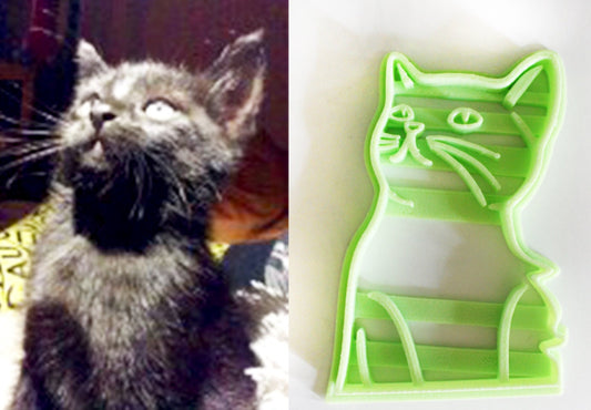 Custom Pet cookie cutter, Summer Gift, Cat Mom, personalized gifts, dog, personalize,  PET portrait, cat lover gift - Meow3D