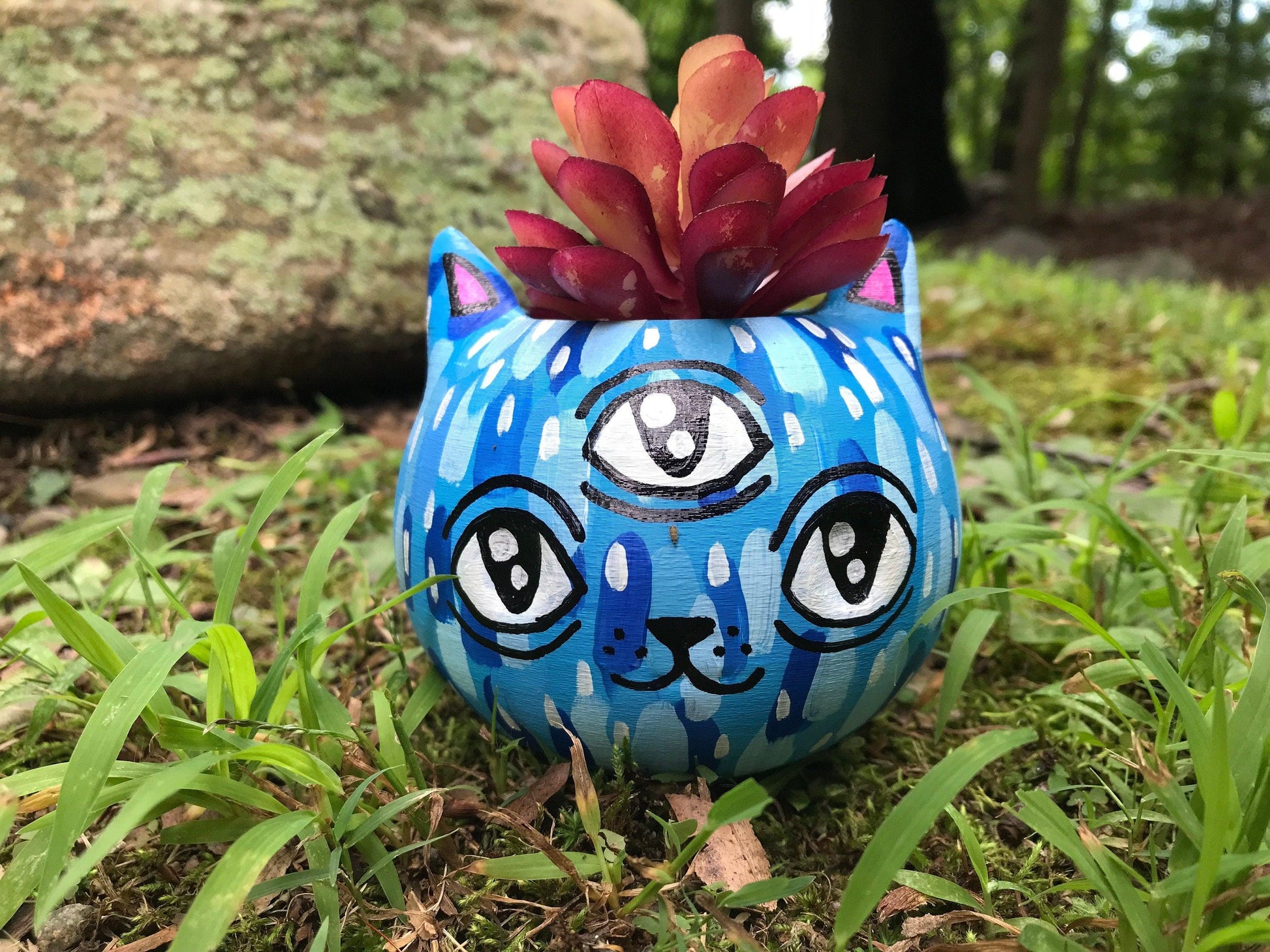 Hiss x Meow3D, Cat Decor, Cats, third eye, art, graffiti, gifts for women - Meow3D