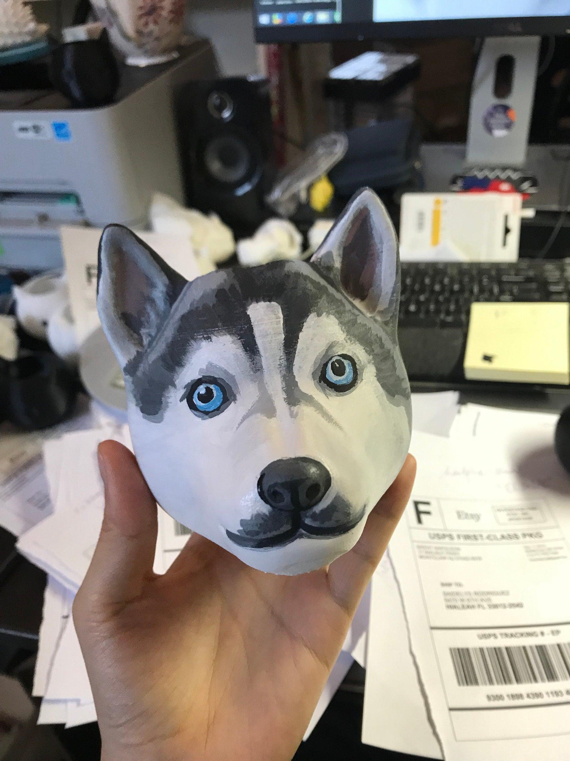 Custom Husky Planter, personalized gift, Mother's Day gift, Siberian Husky, Animal planter, Cute, Christmas Gift, Dog Lover - Meow3D