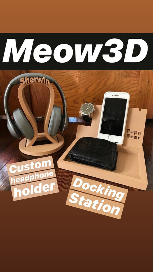 Docking Station, Iphone, wallet, organizer, Meow3d, Customize, custom, gift, presents, change, watch - Meow3D