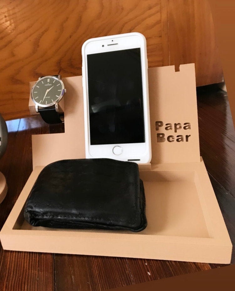 Docking Station, Iphone, wallet, organizer, Meow3d, Customize, custom, gift, presents, change, watch - Meow3D