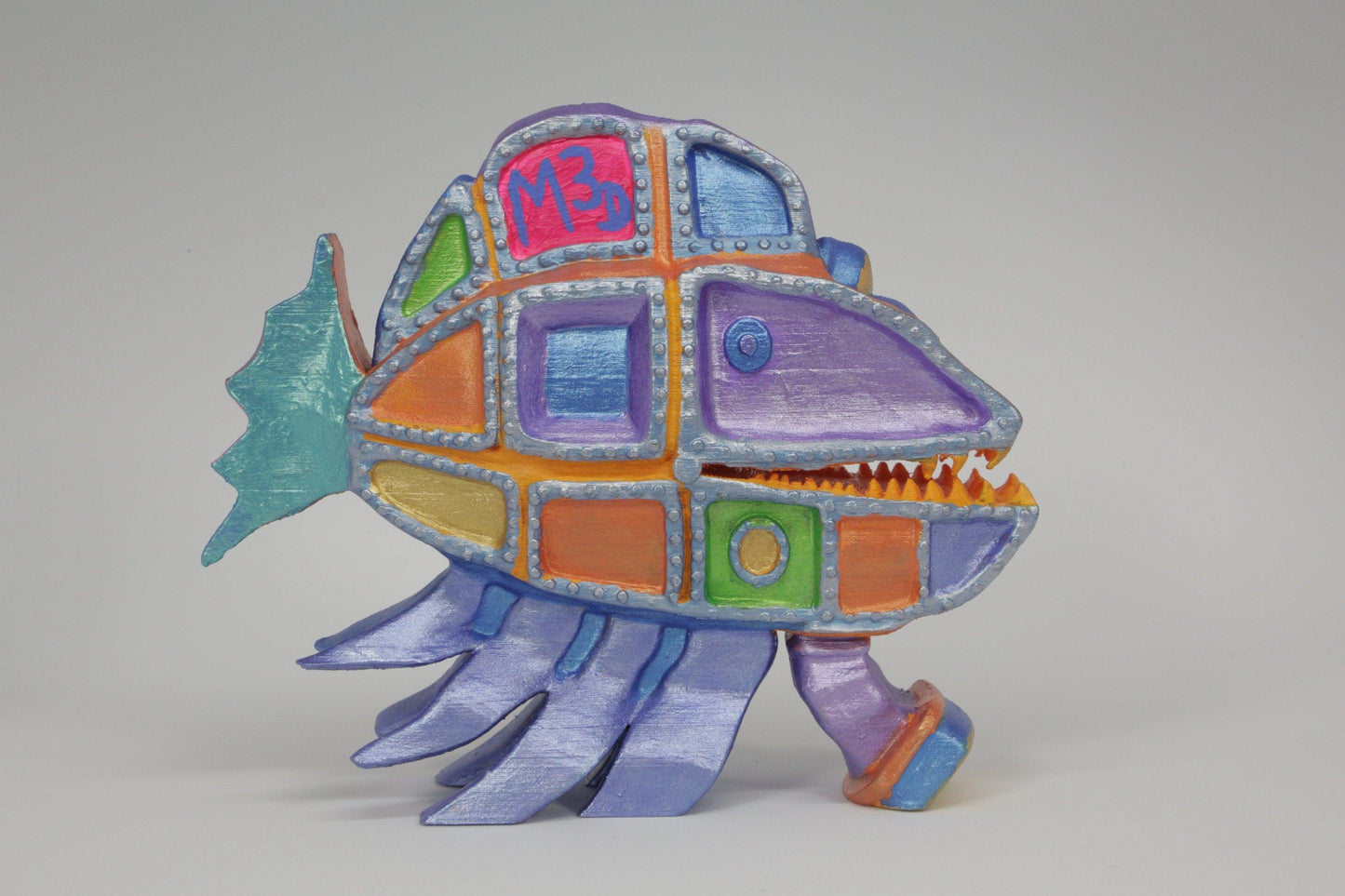 Mechano Fish - Collectors edition - Baston X Meow3D prototype - limited edition art - steampunk - fish - Baston714 - Meow3D