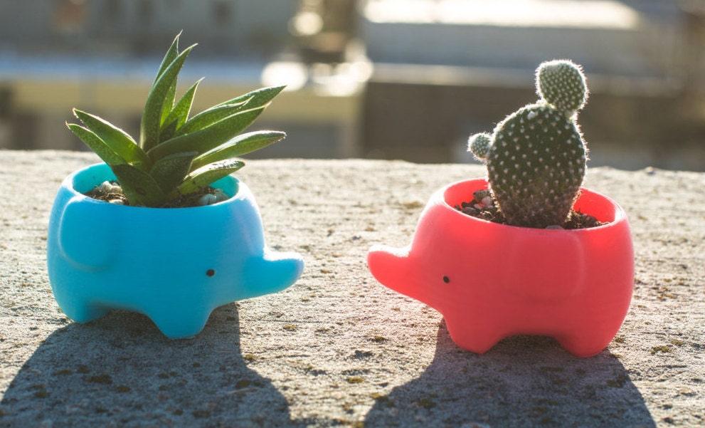 kawaii plant pots Elephant Planter, Animal planter, flower, elephant, Gift, kawaii