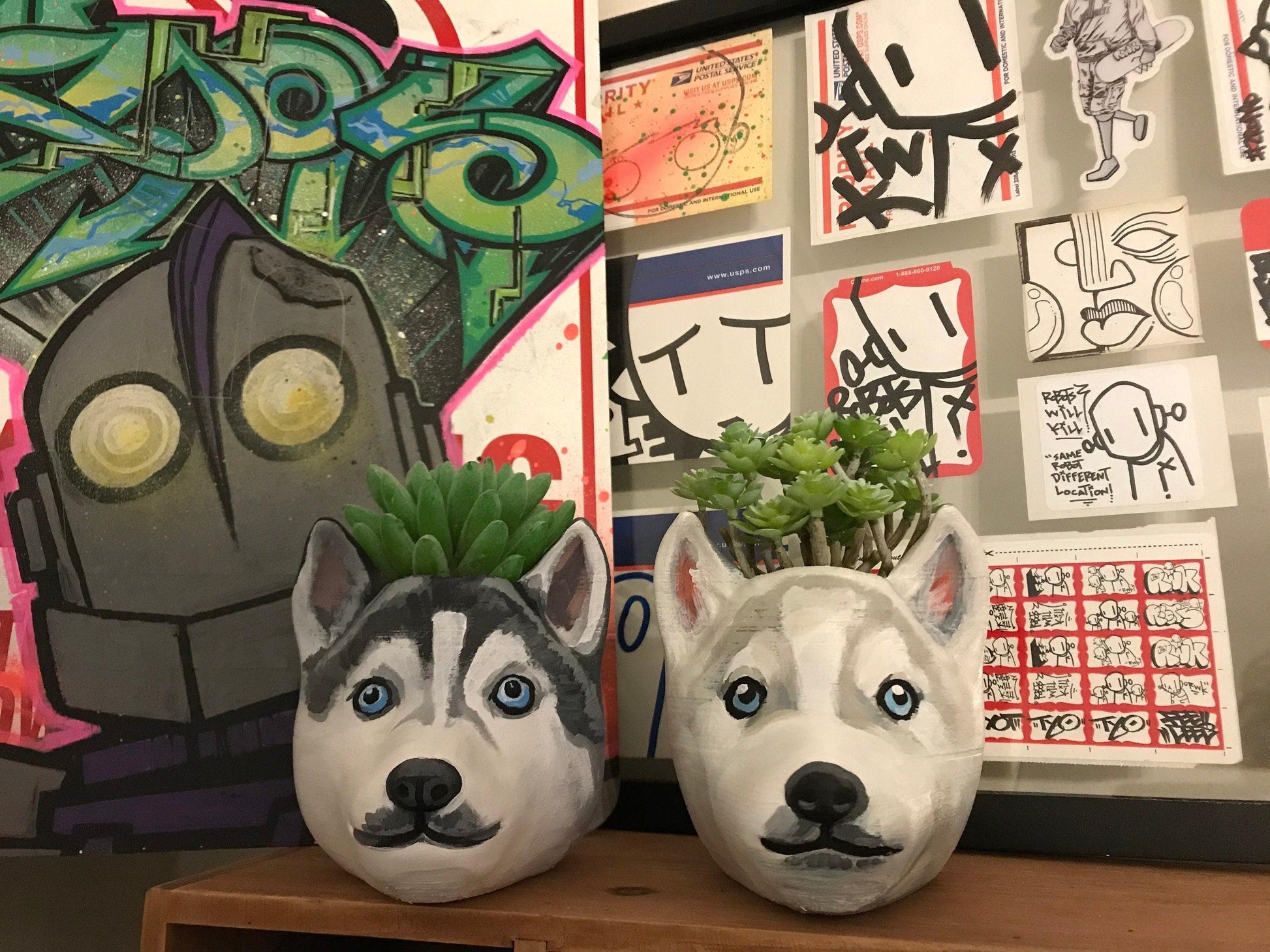 Custom Husky Planter, personalized gift, Mother's Day gift, Siberian Husky, Animal planter, Cute, Christmas Gift, Dog Lover - Meow3D