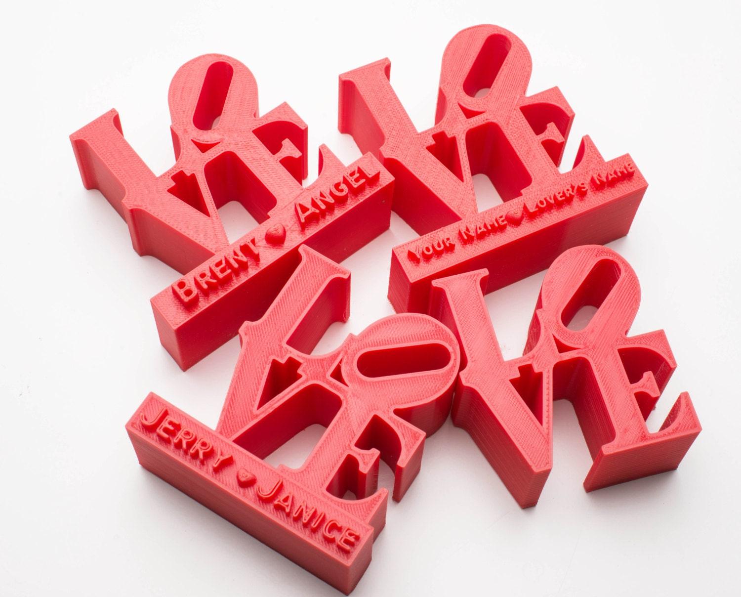 Personalize 3D Printed LOVE Sculpture, Mothers Day Gift, Love, Anniversary, Wedding Gift, Womens Gift - Meow3D