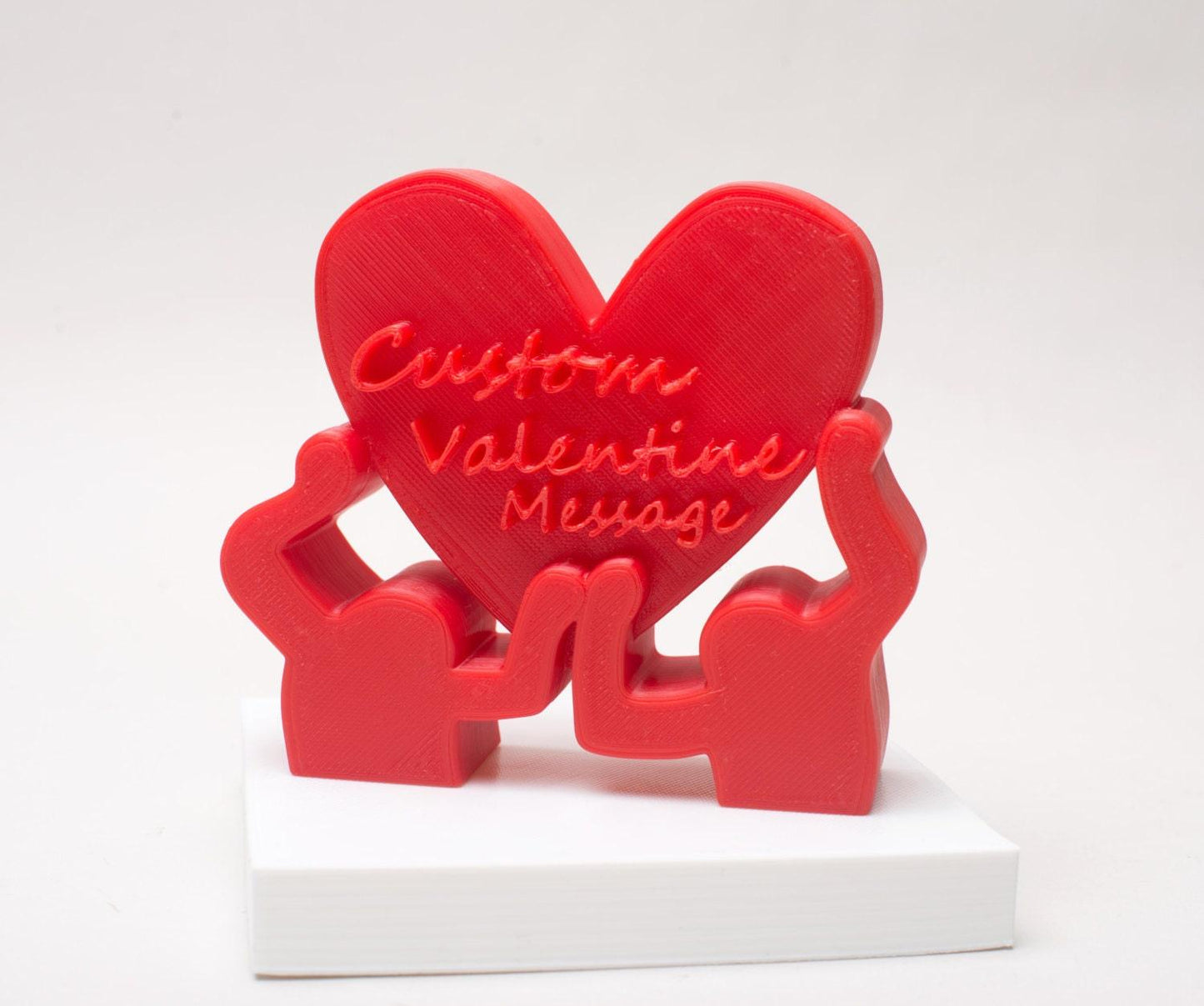 Personalized 3D Printed Raising Heart , Wedding, Christmas, Pride, Love, Personalized Gift, Keith Haring, Anniversary Gift - Meow3D