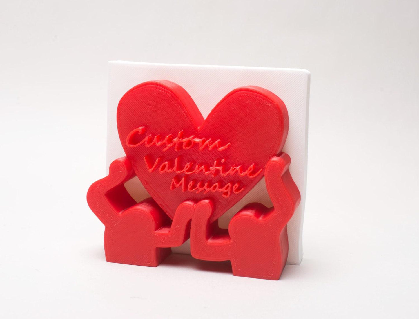 Personalized 3D Printed Raising Heart , Wedding, Christmas, Pride, Love, Personalized Gift, Keith Haring, Anniversary Gift - Meow3D