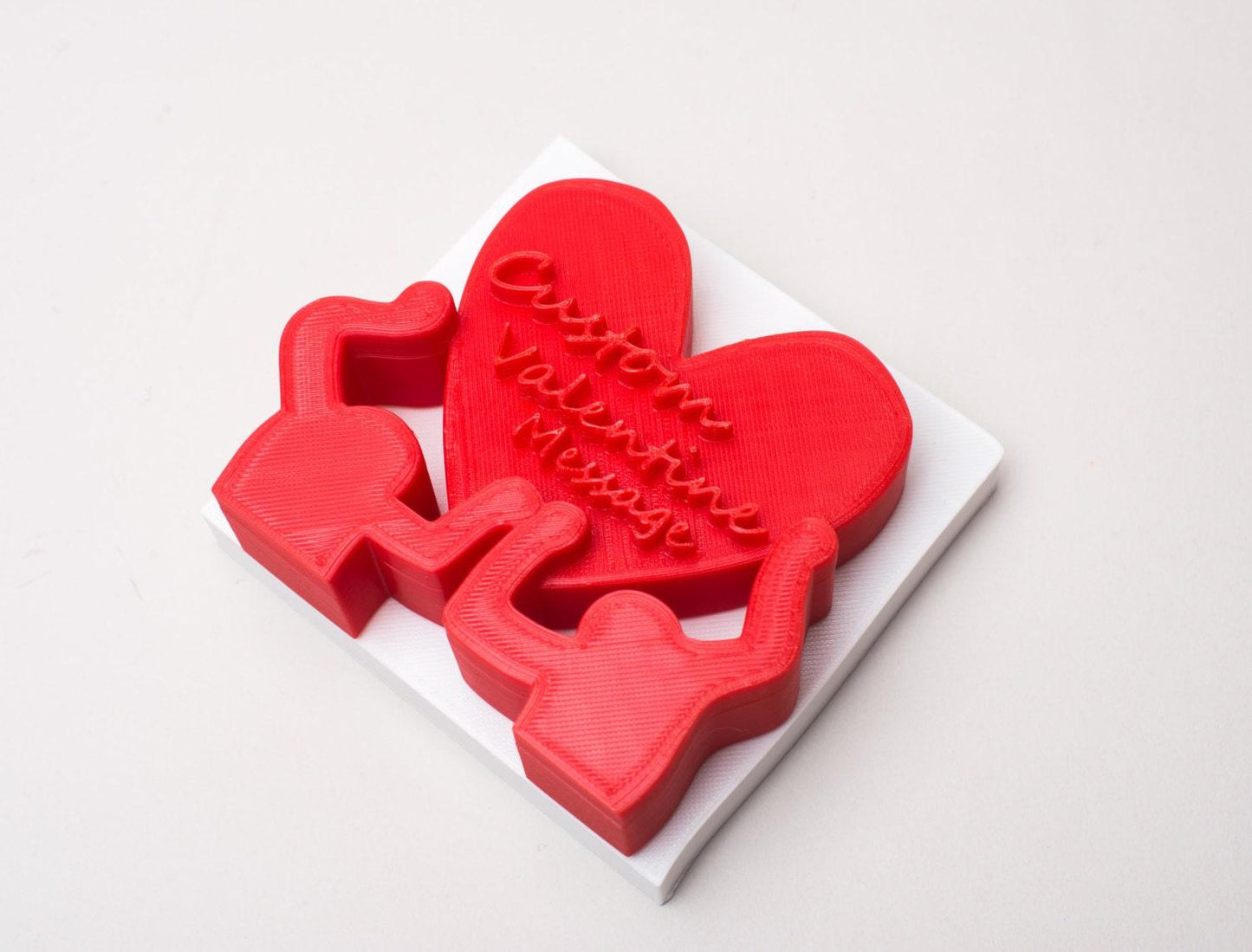 Personalized 3D Printed Raising Heart , Wedding, Christmas, Pride, Love, Personalized Gift, Keith Haring, Anniversary Gift - Meow3D