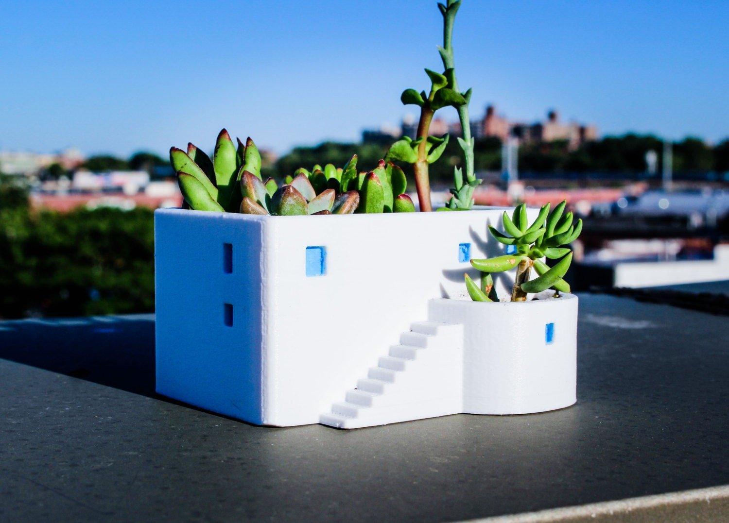 Greek house planter - 3