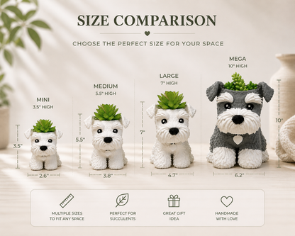 Custom Schnauzer Succulent Planter