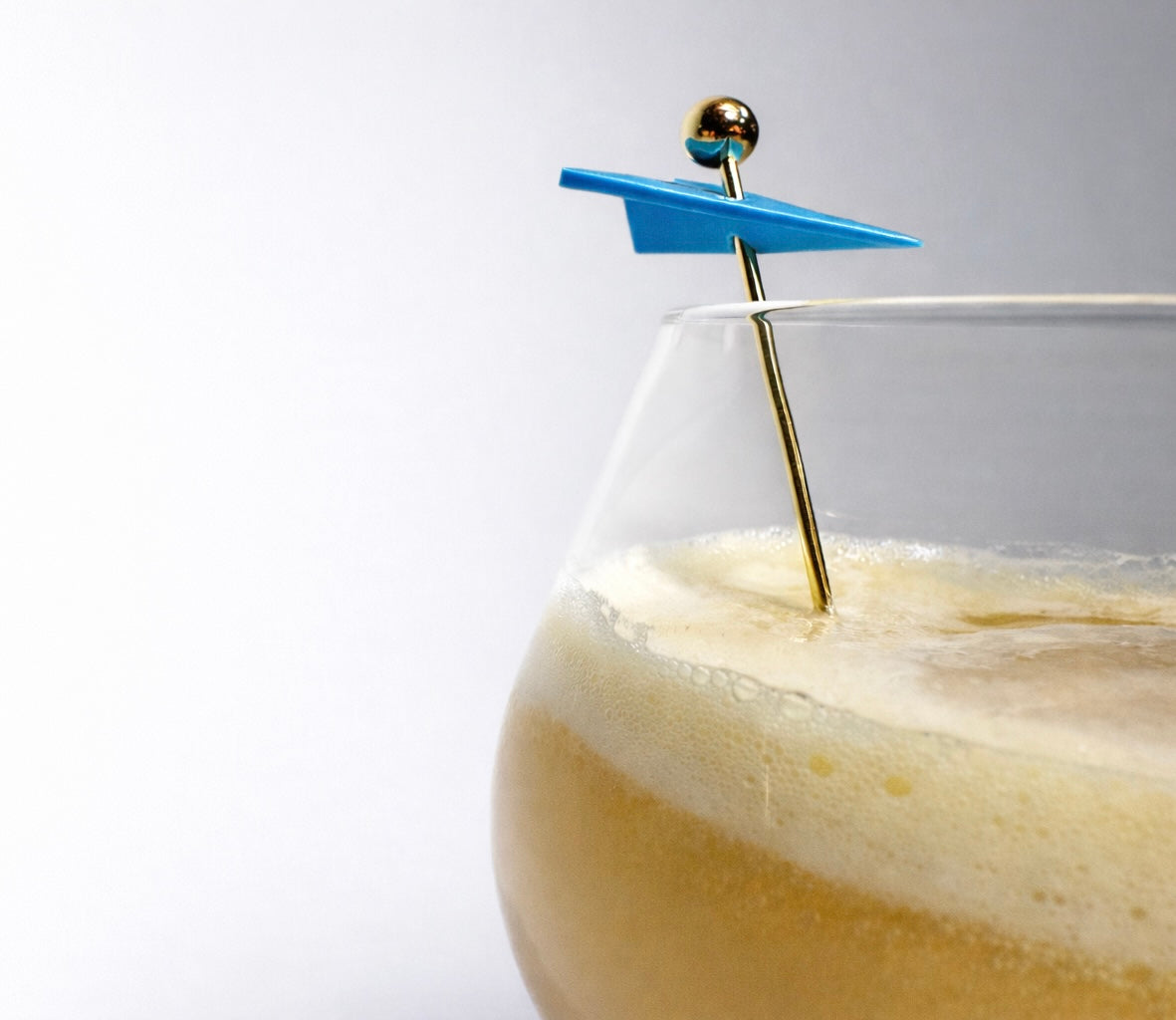 Paper Plane Reusable Cocktail Picks - Modern Aviation Drink Stirrers