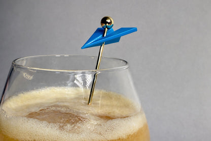 Paper Plane Reusable Cocktail Picks - Modern Aviation Drink Stirrers
