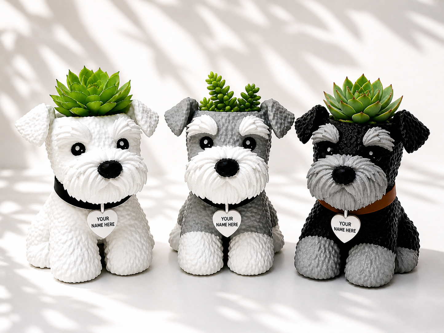 Custom Schnauzer Succulent Planter