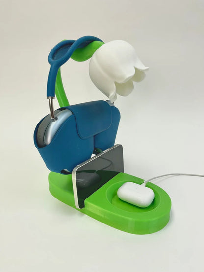 Lily of the valley Flower headphone stand, Headphone Accessories, Gamer girl, DJ Gifts, Birth Month Flower May, Docking Station