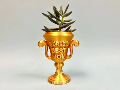 Custom trophy planter, Personalized Trophy, Desk decor, Personalized gift