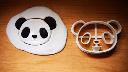 Panda cookie cutter, holiday, 3D Printed, Cute, Biscuit Cutters, bakeware, party cookies, zoo, Animal - Meow3D