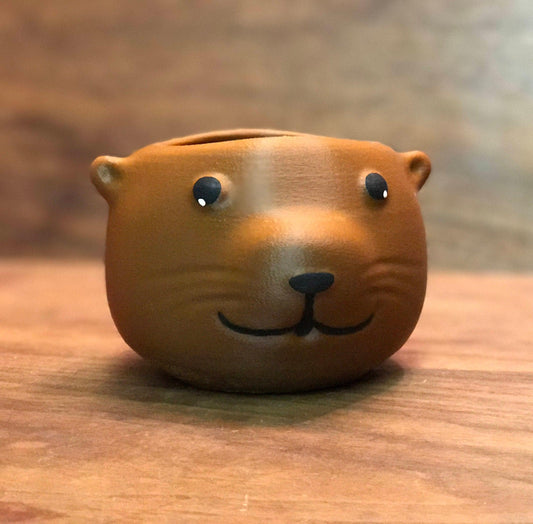 Otter planter, Fathers Day Gift Office Decor, otter gift, Dads Gift, Holiday Gift, otters, sea otter, Husband Gift - Meow3D