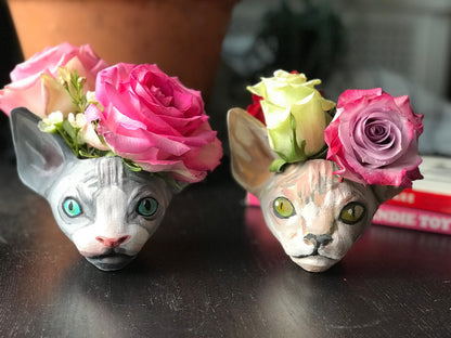 custom sphynx cat planter cat gift - 1