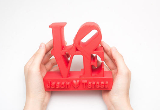Personalize 3D Printed LOVE Sculpture, Mothers Day Gift, Love, Anniversary, Wedding Gift, Womens Gift - Meow3D