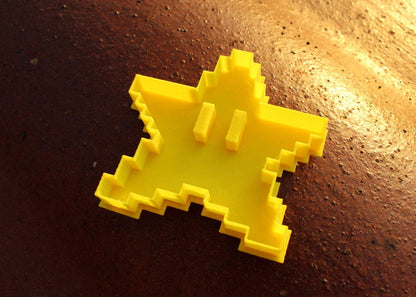 Pixel Star Cookie Cutter, 3D Printed, Geek, 8 bits pixel, video Game, Old School, Party, Home Decor, Wall Decor, Office Decor, Customize